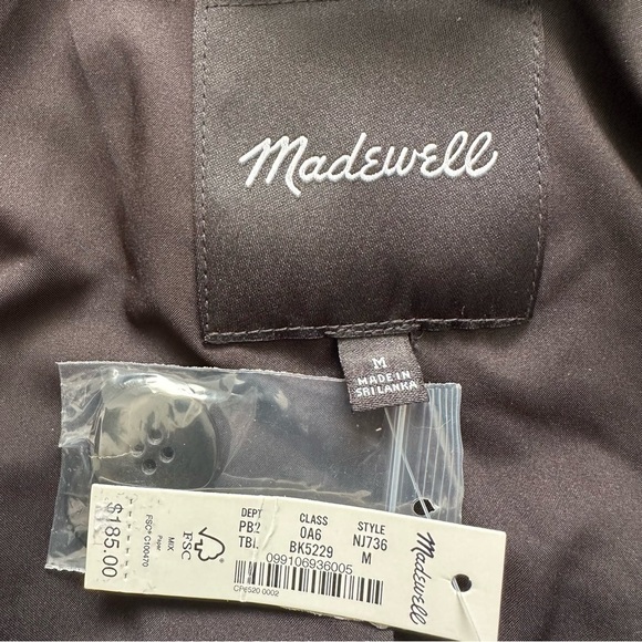 Madewell Jacket The Relaxed Blazer in Softdrape True Black M NWT New - Picture 8 of 12